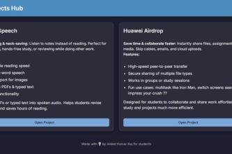 Students Multitask tools Page