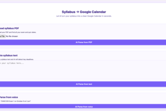 Syllabus → Google Calendar