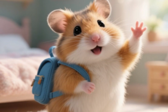 Hamster's first day of school