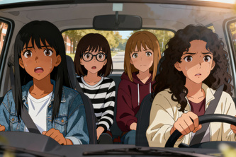 WHICH SIDE OF THE CAR TIRE BLOWN?