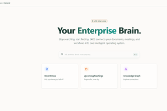 EKOS - Enterprise Knowledge OS | Devpost