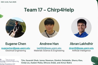 ESE 1110, Team 17, Chirp4Help