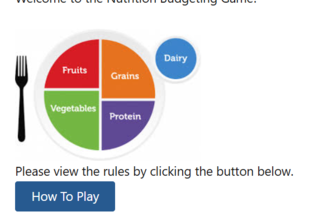 Nutrition Budgeting Game