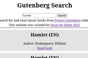 Gutenberg Search