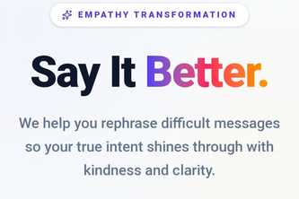 Say It Better: Rewrite Messages With Empathy