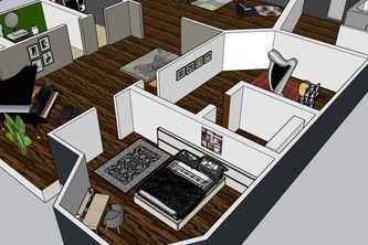 2 Floor House Interior Design & Furnished (Made in SketchUp)