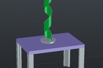 Table & Helix Object (Made in AutoCad)