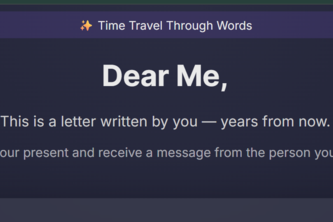 Future You — A Letter From Your Future Self