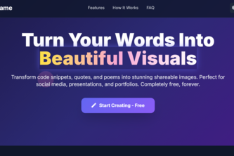 SnapFrame - Turn Your Words Into Beautiful Visuals