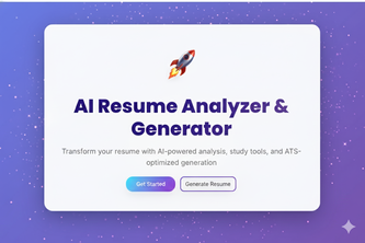 AI-powered Resume Analyzer and Generator.