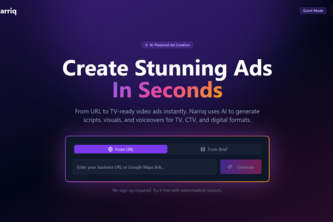 Narriq — AI-First Ad Creation from Ideas, URLs, and Sketches