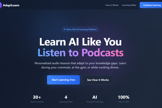 Adapt Learn: Voice-First Adaptive AI Learning Platform