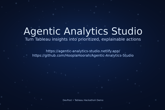 Agentic Analytics Studio