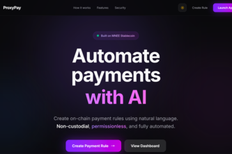 ProxyPay - AI-Powered Programmable On-Chain Payments