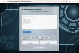 Shift Handover Intelligence