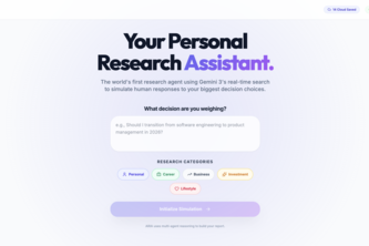 ARIA - Personal Research & Decision Making Assistant