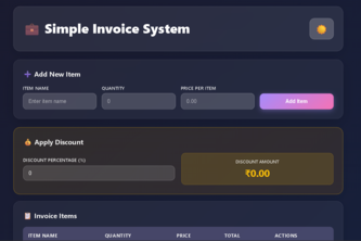 Simple Invoice System