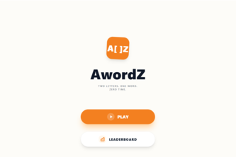 AwordZ - Two Letters. One Word. Zero Time.