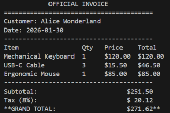 Simple-Invoice-Generator