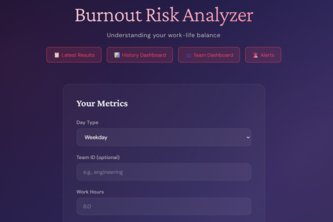 Burnout Risk Analyser