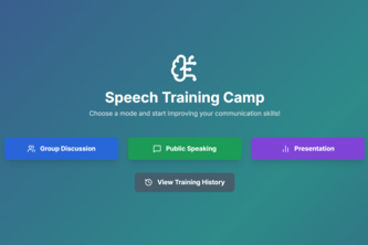SpeaknSpark: AI Public Speaking and Communication Trainer