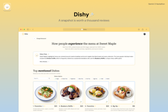 Dishy | A snapshot is worth a thousand reviews