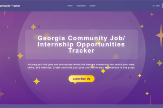Georgia Community Job/Internship Opportunities Tracker