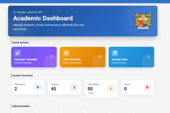 SmartSchedule AI - Intelligent College Timetable Generator