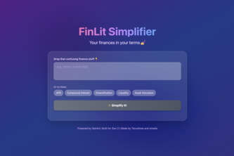 FinLit - Financial Translator