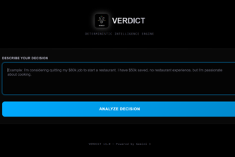 Verdict: AI-Powered Deterministic Decision Engine