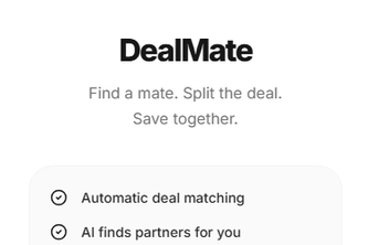 DealMate - Swipe deals with Gemini 3 Pro