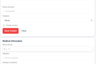 Emergency Contact Web App