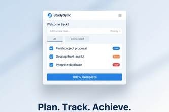 StudySync – Plan. Track. Achieve.