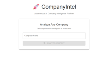 CompanyIntel AI