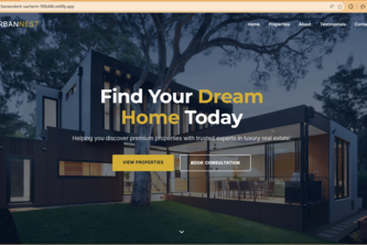 UrbanNest Realty – Modern Real Estate Web Platform