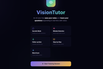 VisionTutor - AI Study Tutor