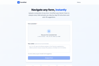 FormPilot - AI Form Assistant Chrome Extension