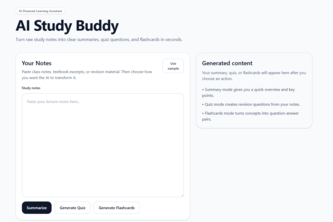 AI Study Buddy