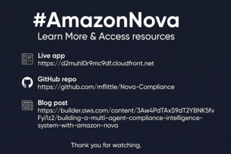 NOVA — Multi-Agent Compliance Intelligence on AWS Nova