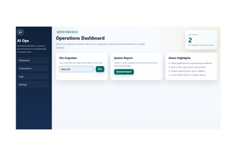 AI Ops Assistant: Intelligent Automation Dashboard