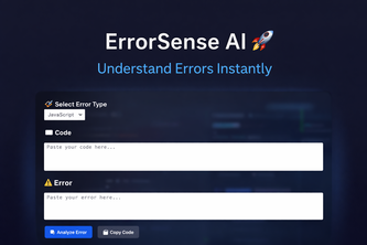 ErrorSense AI – Smart Debugging Assistant