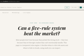 AMCE  - Adaptive Market Cycle Engine