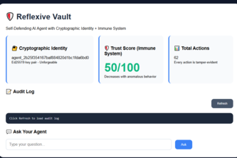 Reflexive Vault: Self-Defending AI Agent