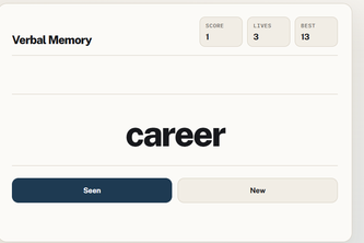 Verbal Memory Game