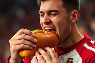 hot dog eating with AIboost "Invite only." I invited myself.