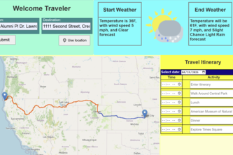 Travel condition manager