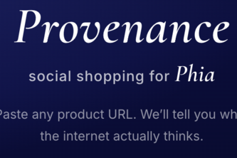 Provenance — Social Shopping for Phia