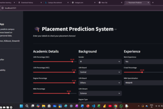 Placement Prediction System using Machine Learning
