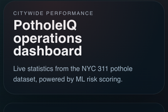 PotholeIQ NYC