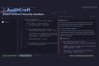 AuditCraft: Smart Contract Security Sandbox